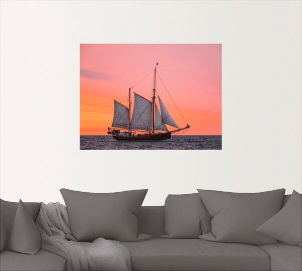 Artland Wandbild »Segelschiff Hanse Sail in Rostock II«, Boote & Schiffe (1 St), in vielen Größen & Produktarten -Leinwandbild, Poster, Wandaufkleber / Wandtattoo auch für Badezimmer geeignet – Bild 3